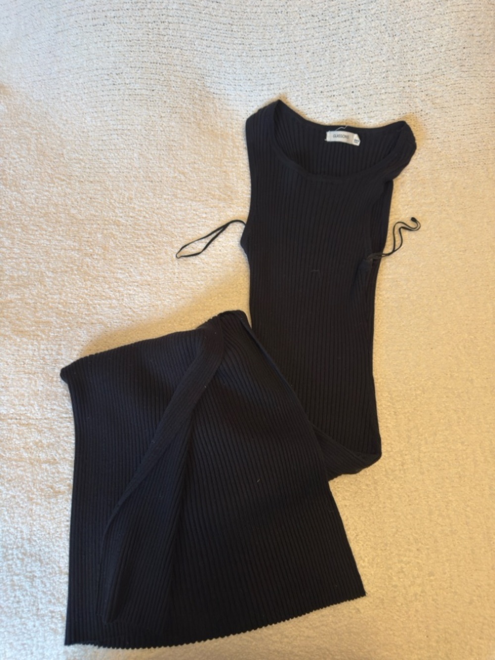 Glassons Black Ribbed Knit Dress